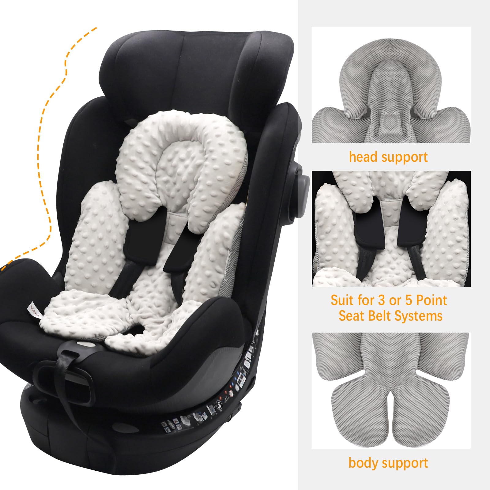 KAKIBLIN 2-in-1 reversible newborn cushion with dual-sided comfort