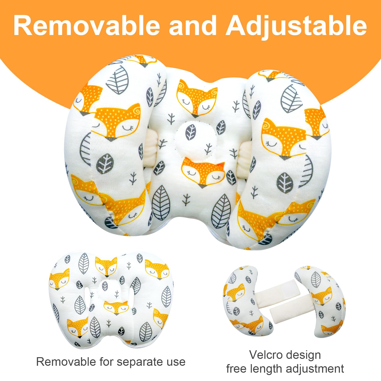 KAKIBLIN adjustable neck width 3-5in to fit different baby sizes.