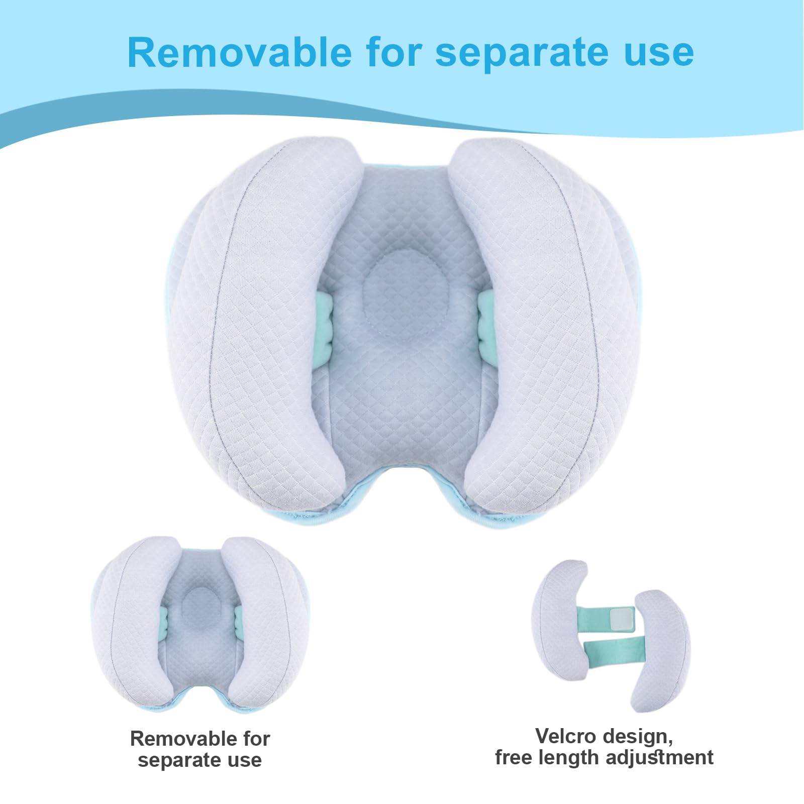 KAKIBLIN adjustable size neck pillow adapts as baby grows