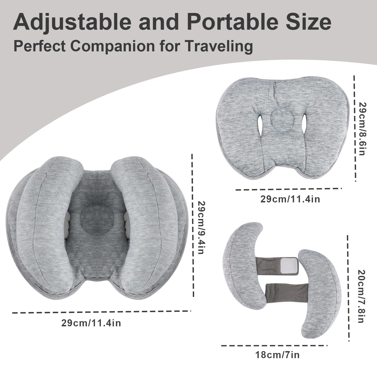 KAKIBLIN adjustable width feature gray image showing 3.5 to 5 inch range.