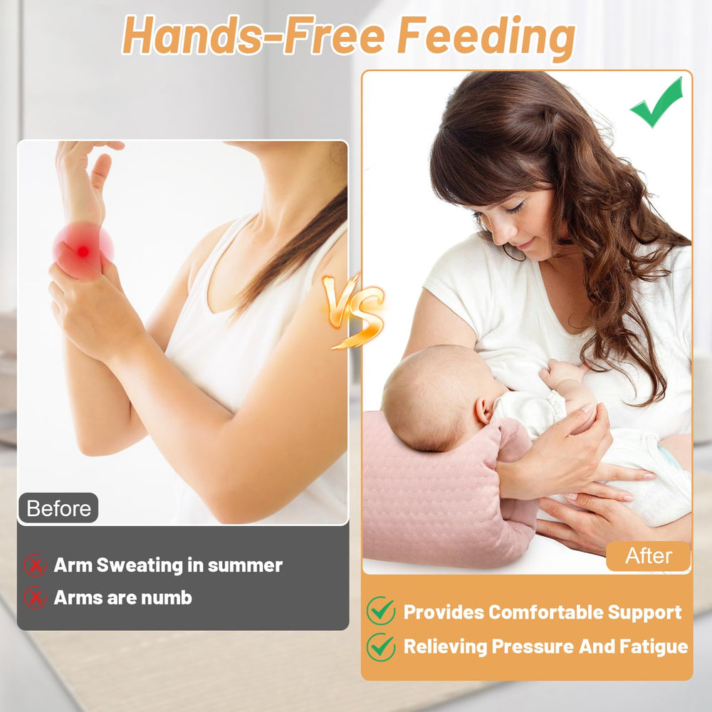 KAKIBLIN pillow aligns baby for proper latch angle during feeding.
