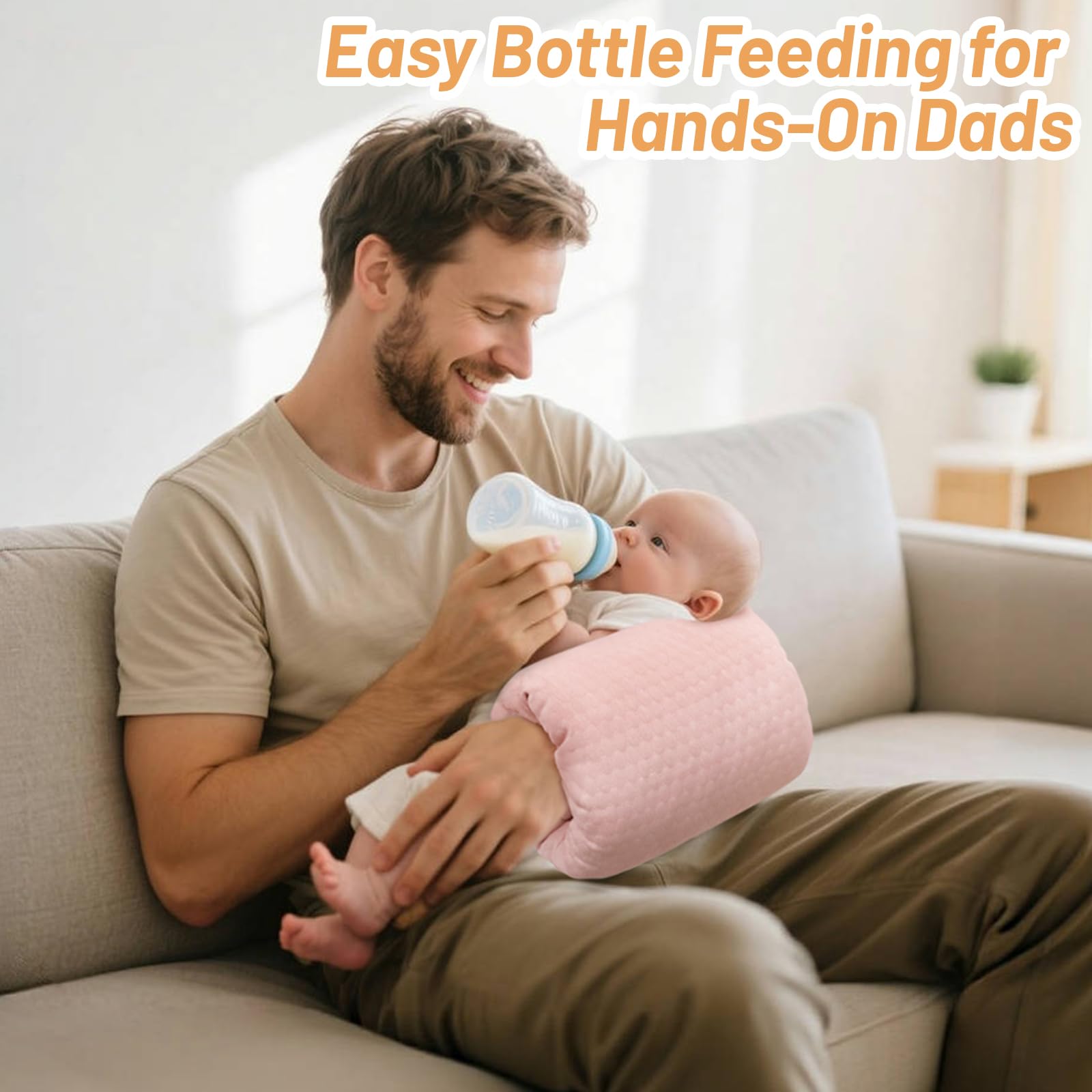 KAKIBLIN ergonomic support reduces arm and neck strain during feeding.