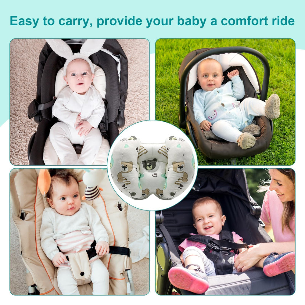 KAKIBLIN banana-bear adjustable back highlights customizable neck support for growing babies.