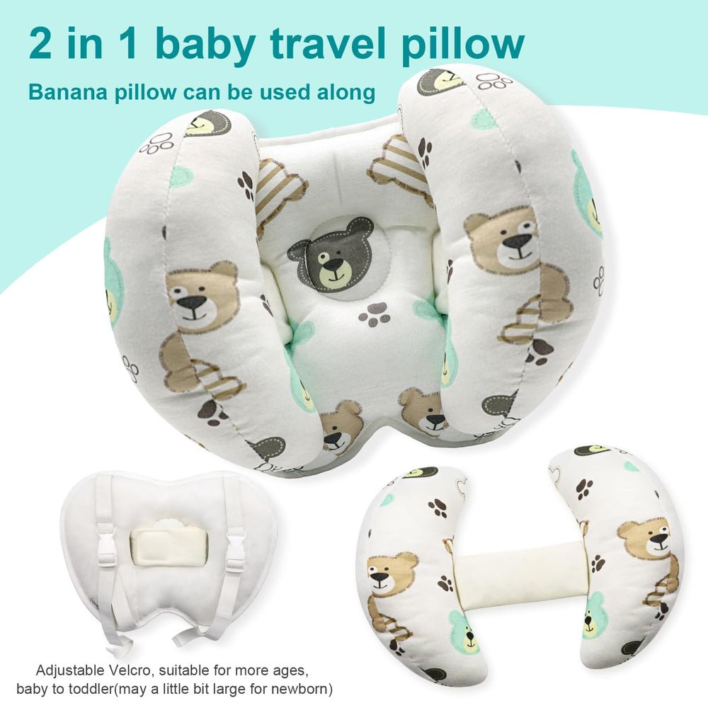 KAKIBLIN banana-bear removable neck pillow offers easy cleaning and flexible use.