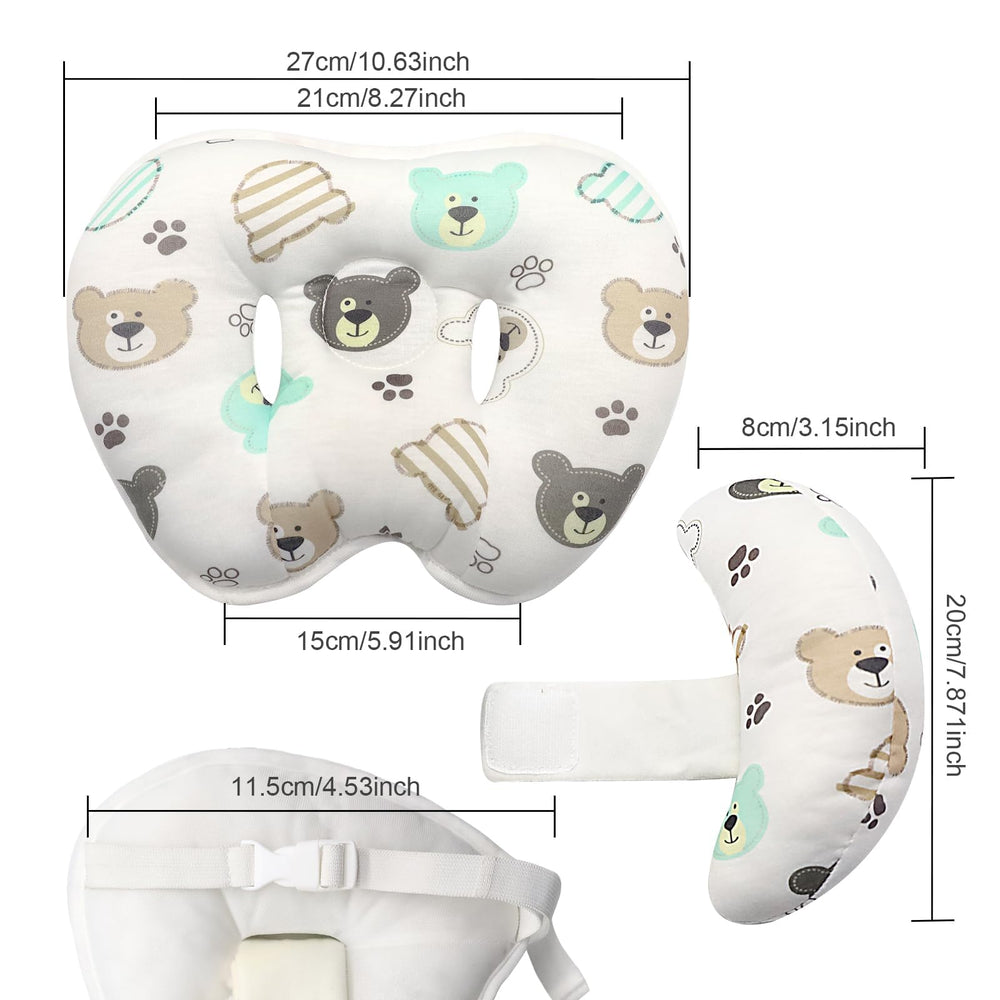 KAKIBLIN banana-bear stroller-use pillow provides portable head support during trips.