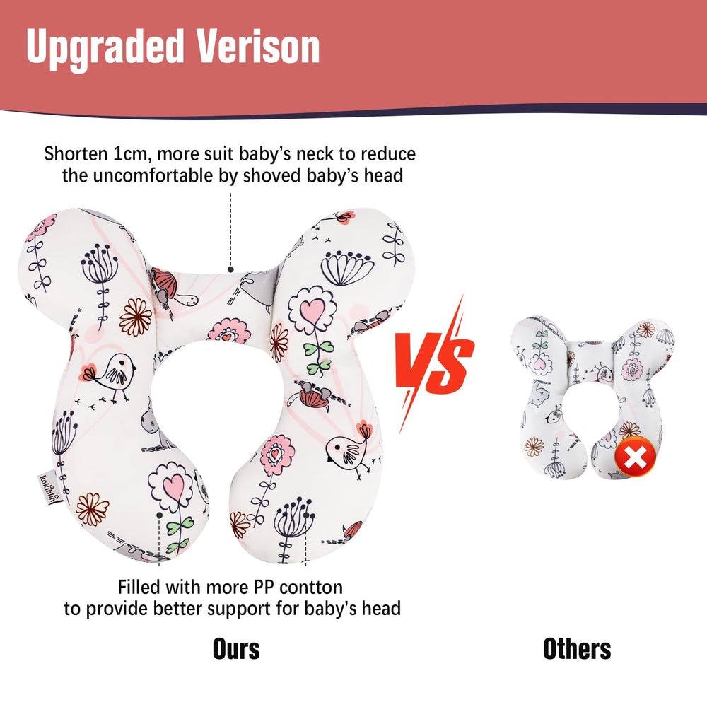 KAKIBLIN neck pillow car-seat use demonstrates portability for travel.