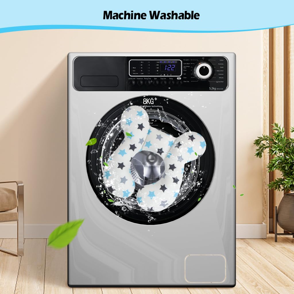 KAKIBLIN Baby Neck Pillow machine washable 30C makes cleaning easy
