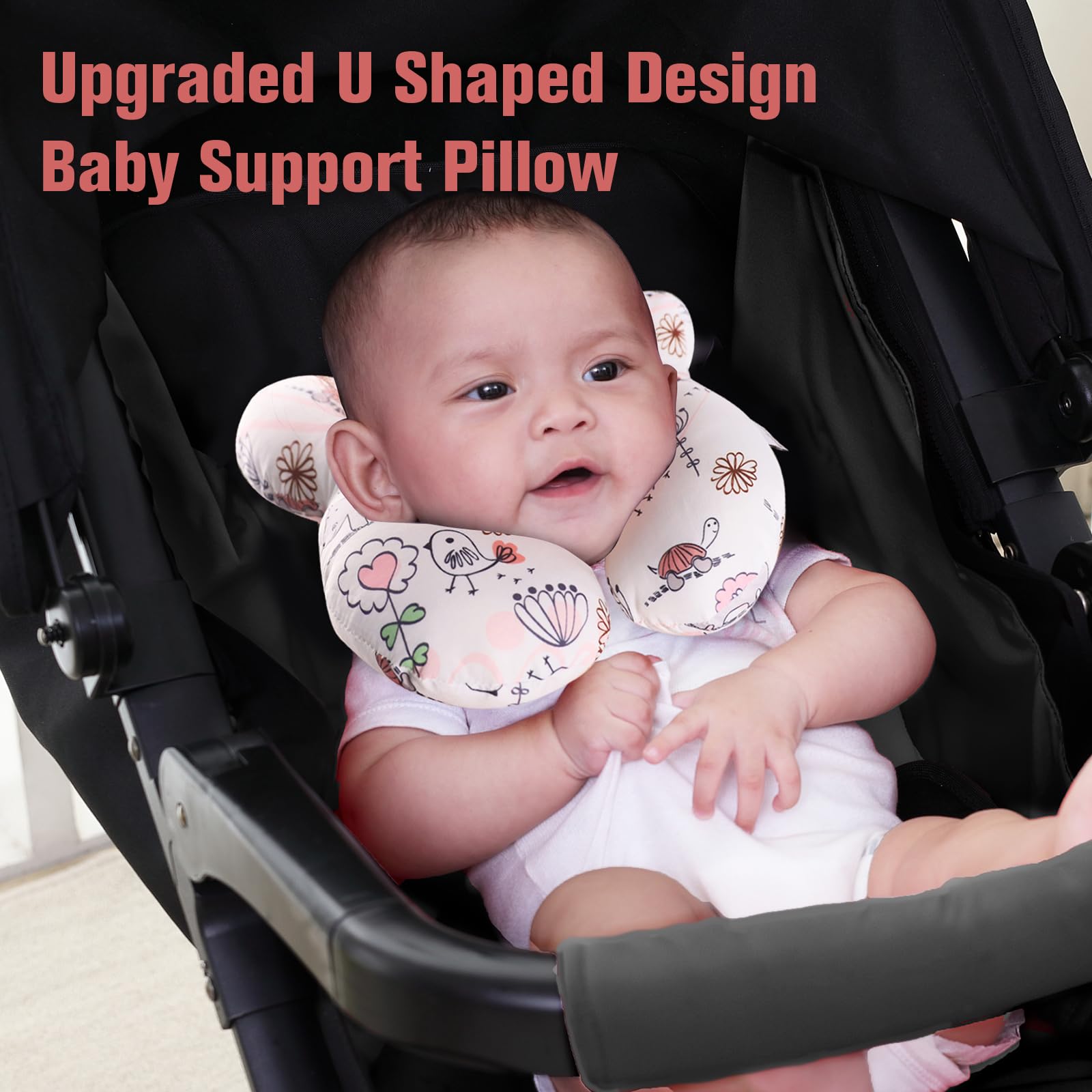 KAKIBLIN neck pillow soft-fabric close-up highlights plush, skin-friendly comfort.
