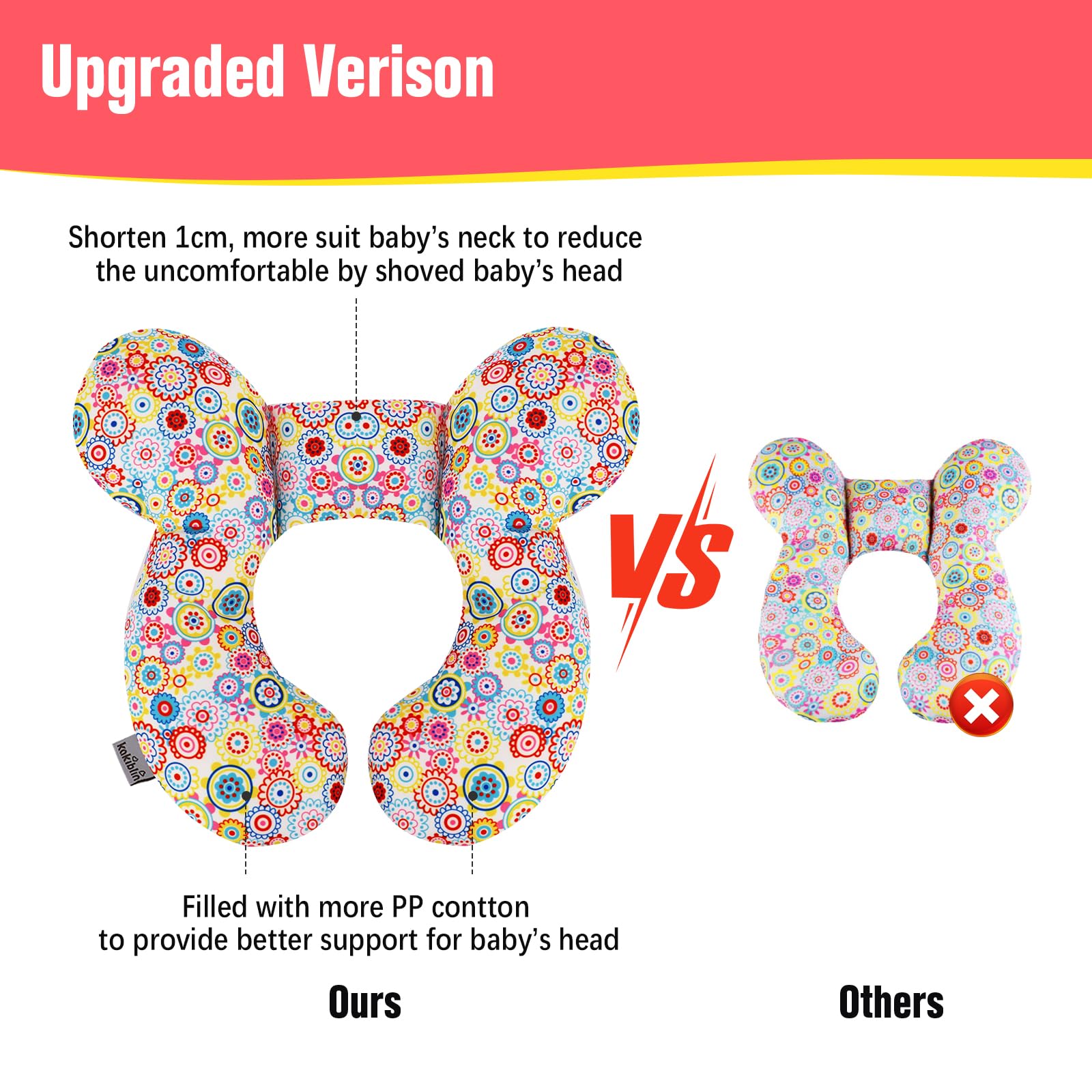 KAKIBLIN baby neck pillow suitable for pushchairs and swings