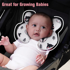 KAKIBLIN neck pillow on stroller offers comfy travel rest.