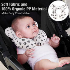 KAKIBLIN U shaped upgraded pillow supports baby's neck in car seats.