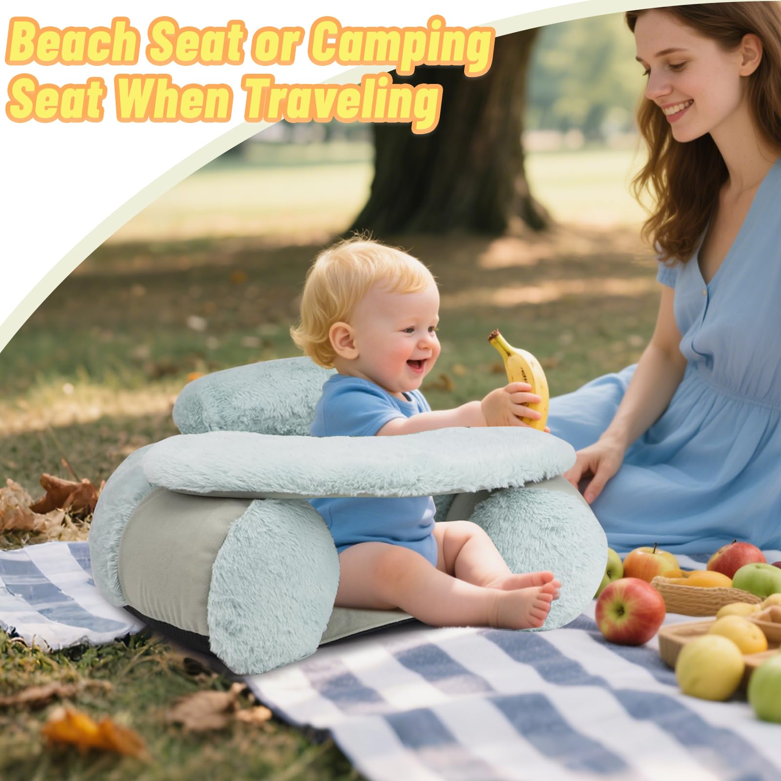 KAKIBLIN Baby Sit Me Up Seat folds flat for travel