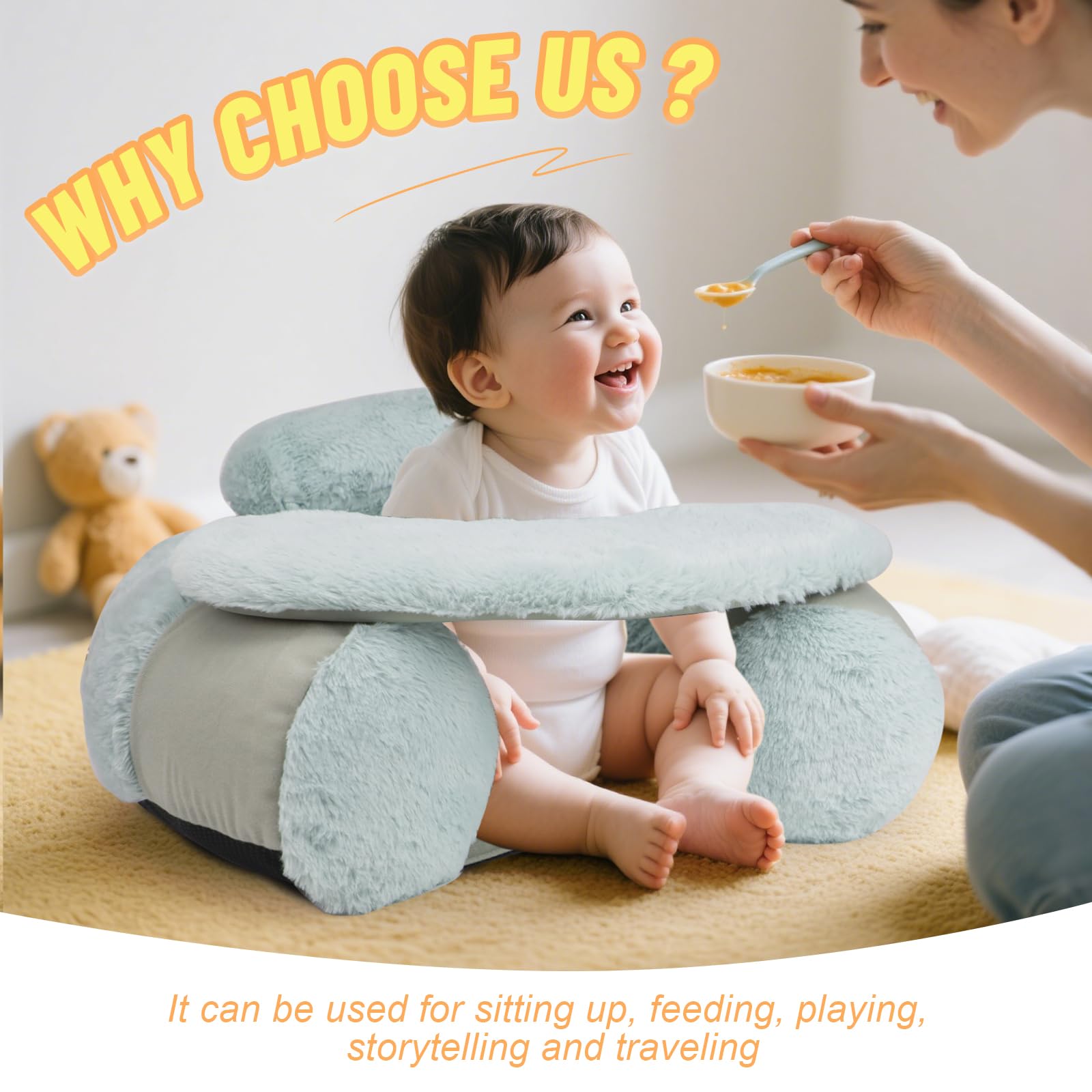KAKIBLIN Baby Sit Me Up Seat tray attachment enhances playtime
