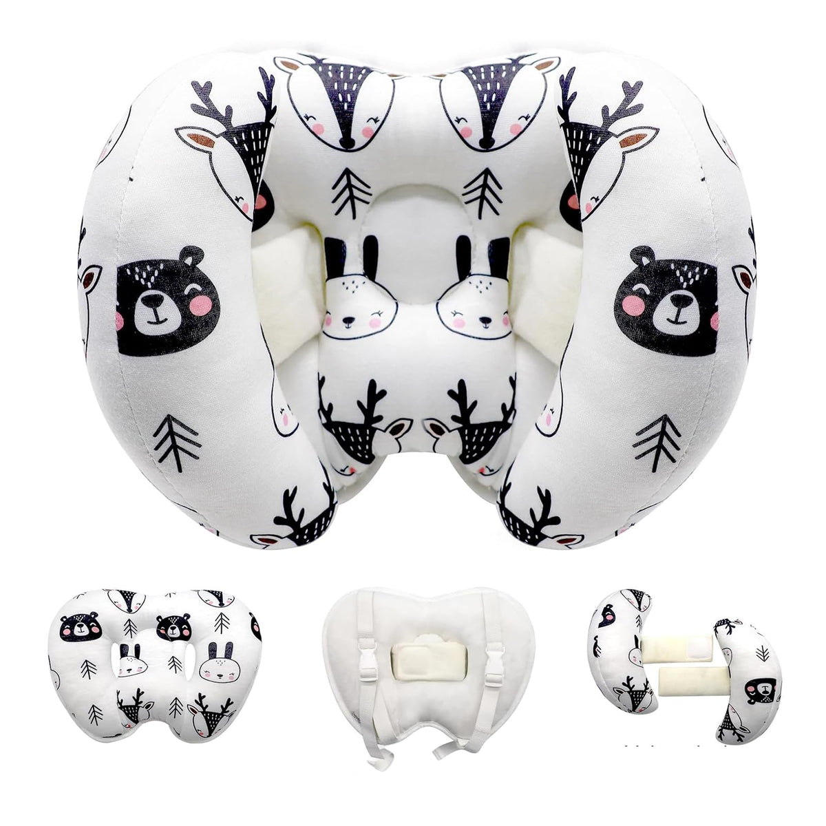 KAKIBLIN baby support pillow shows head and neck comfort for travel.
