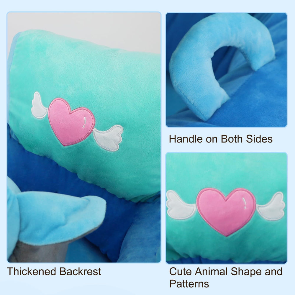 KAKIBLIN baby support sofa dimension shows 50x50x40 cm size for babies to 4 years