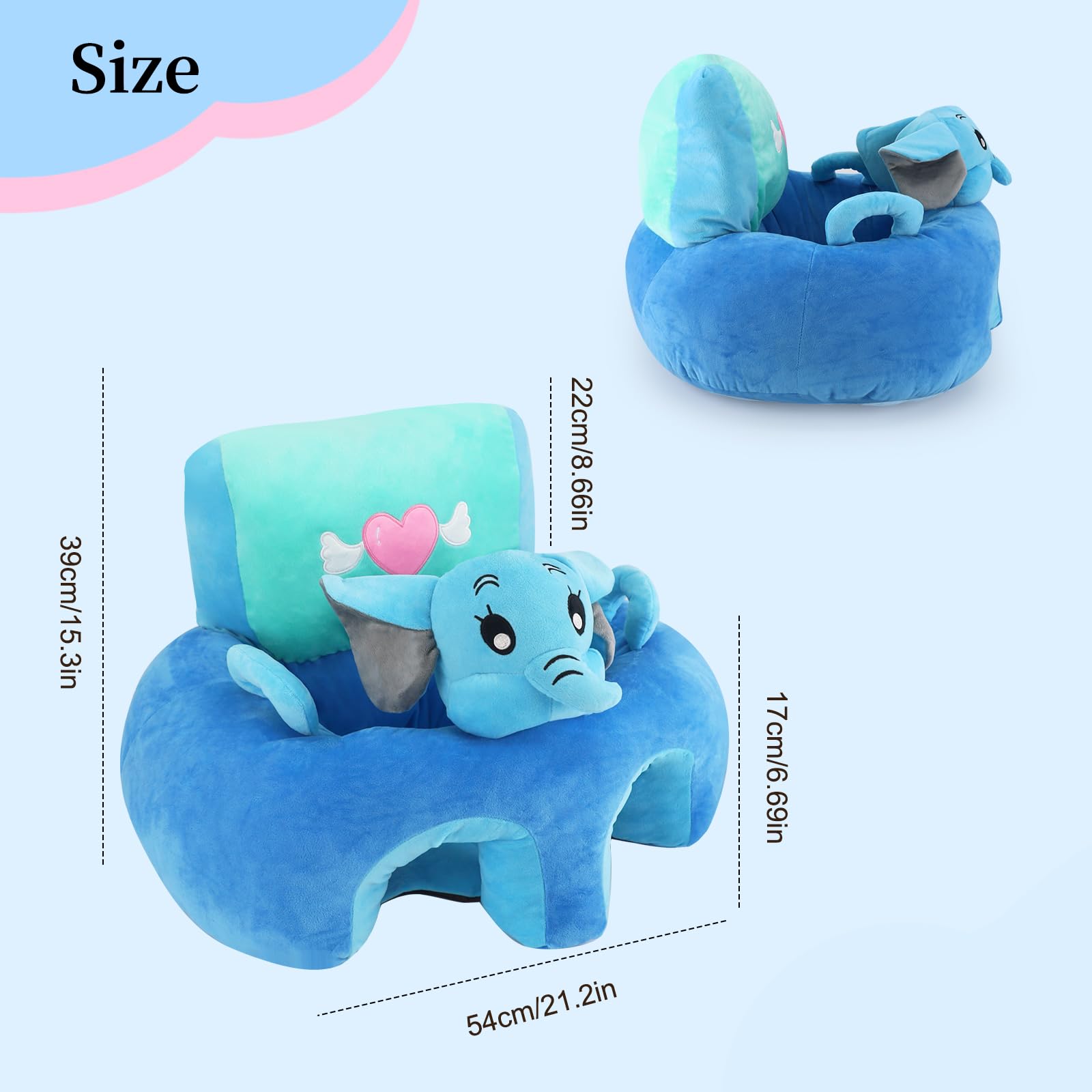 KAKIBLIN baby support sofa in-room setup illustrates easy room integration