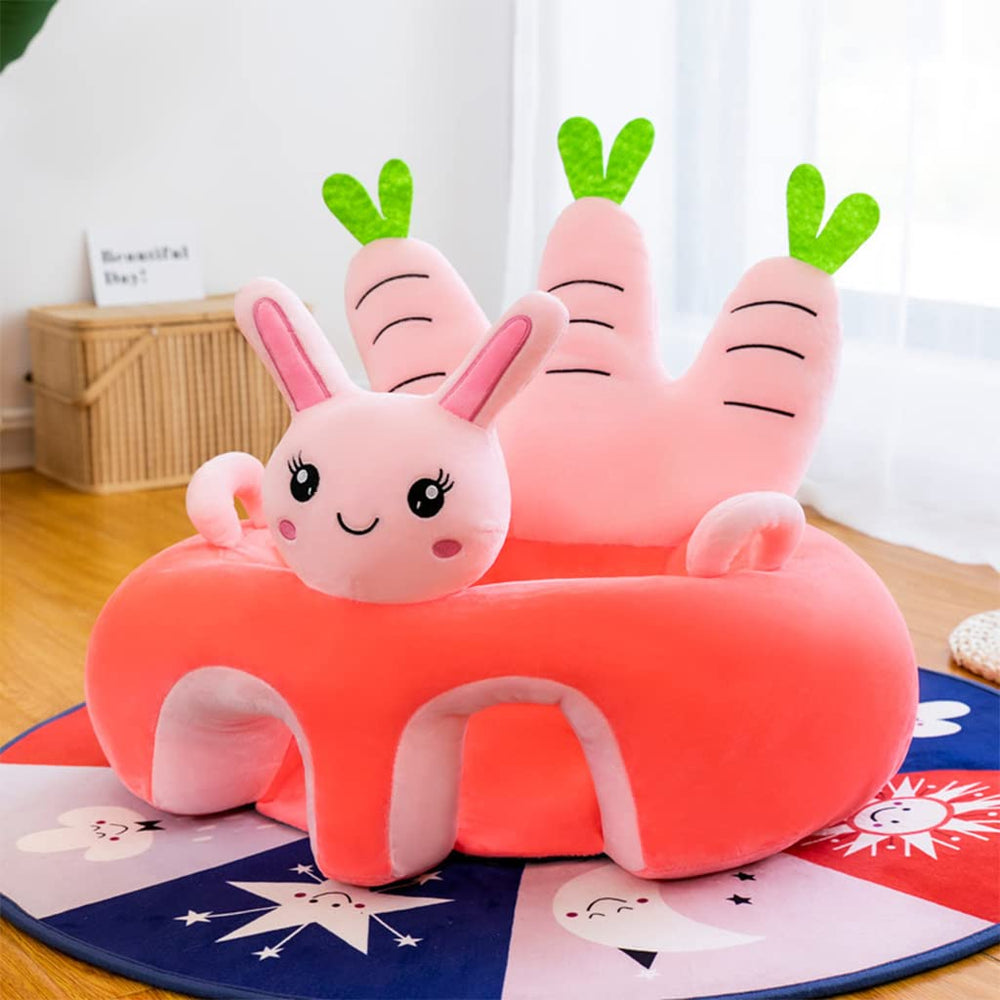 KAKIBLIN pink rabbit close-up showing plush surface and PP cotton feel.