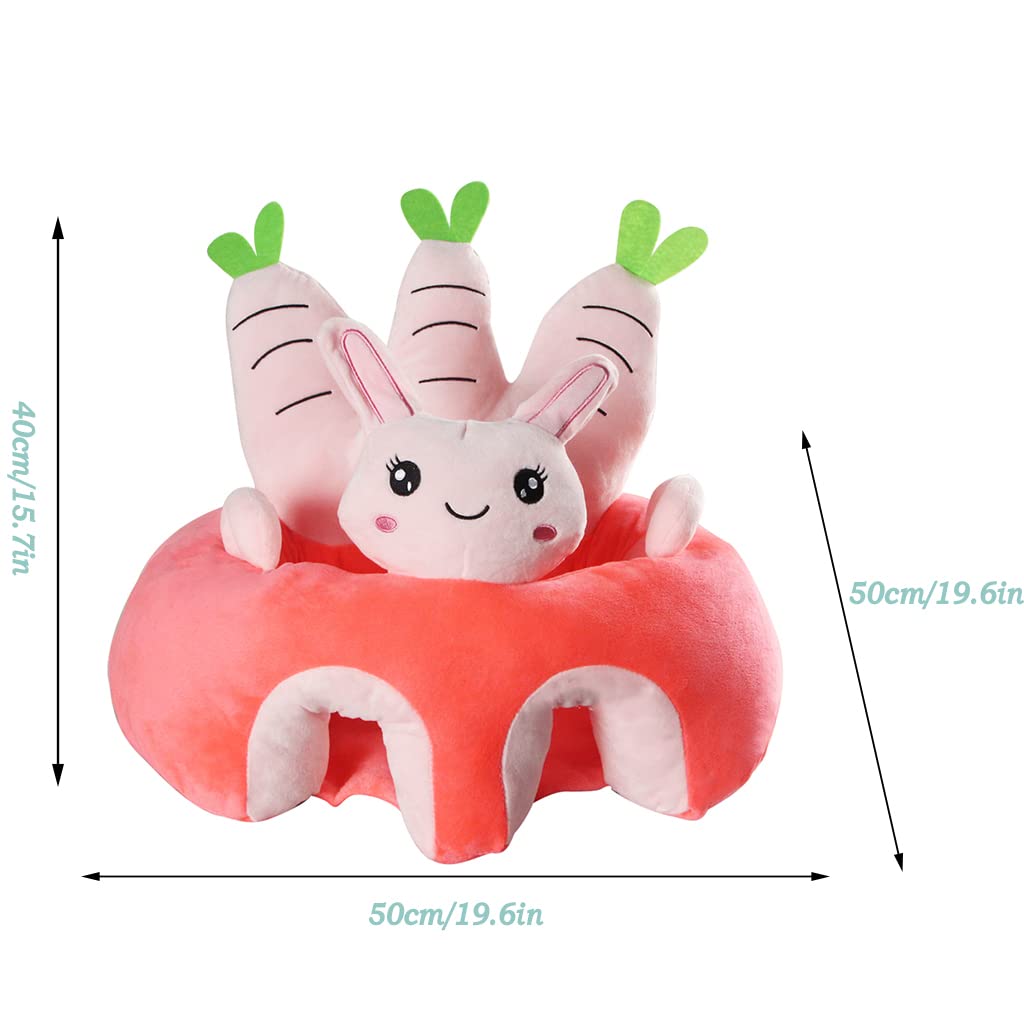 KAKIBLIN pink rabbit in room, portable and lightweight seating.
