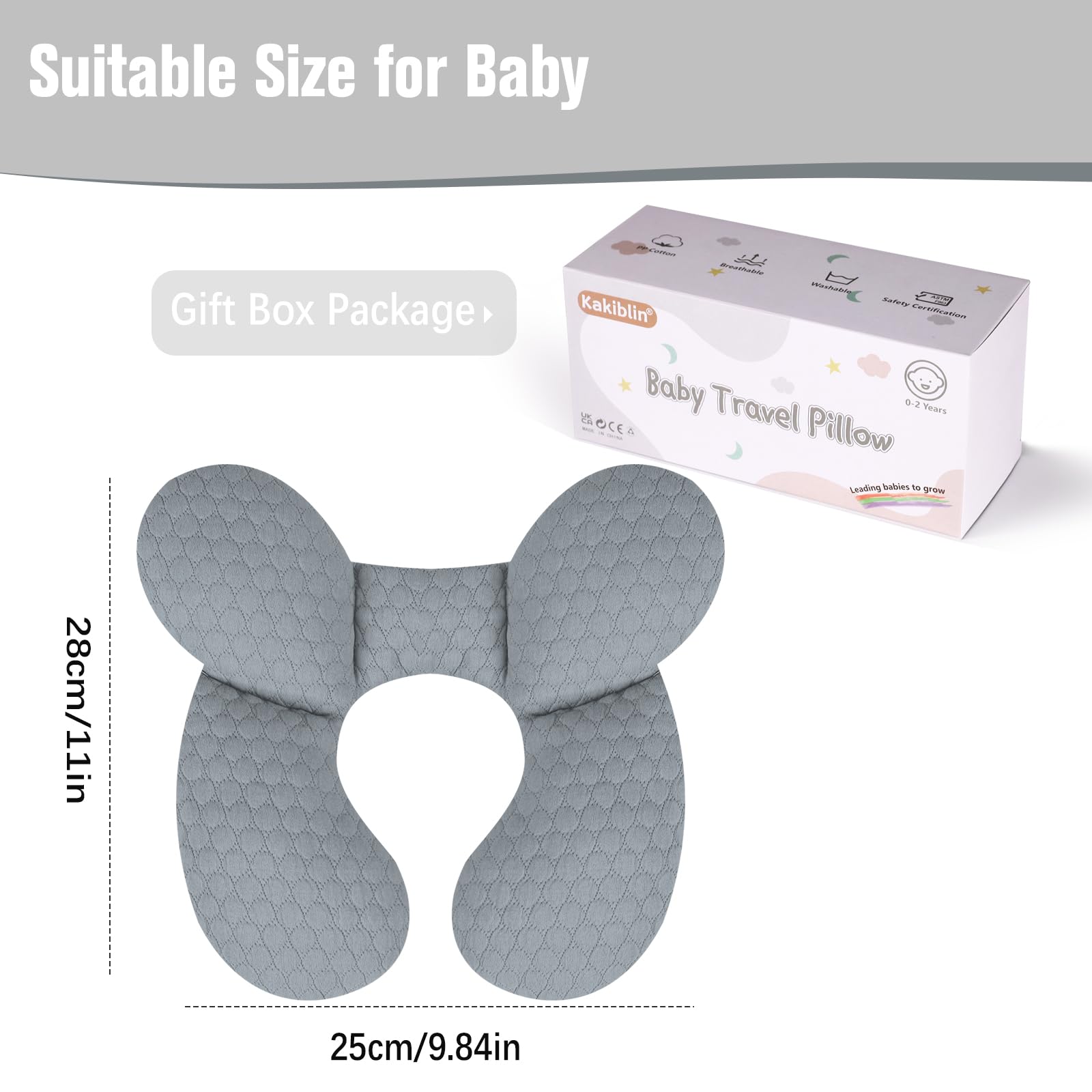 KAKIBLIN pillow supports all-season use with soft materials and snug fit.