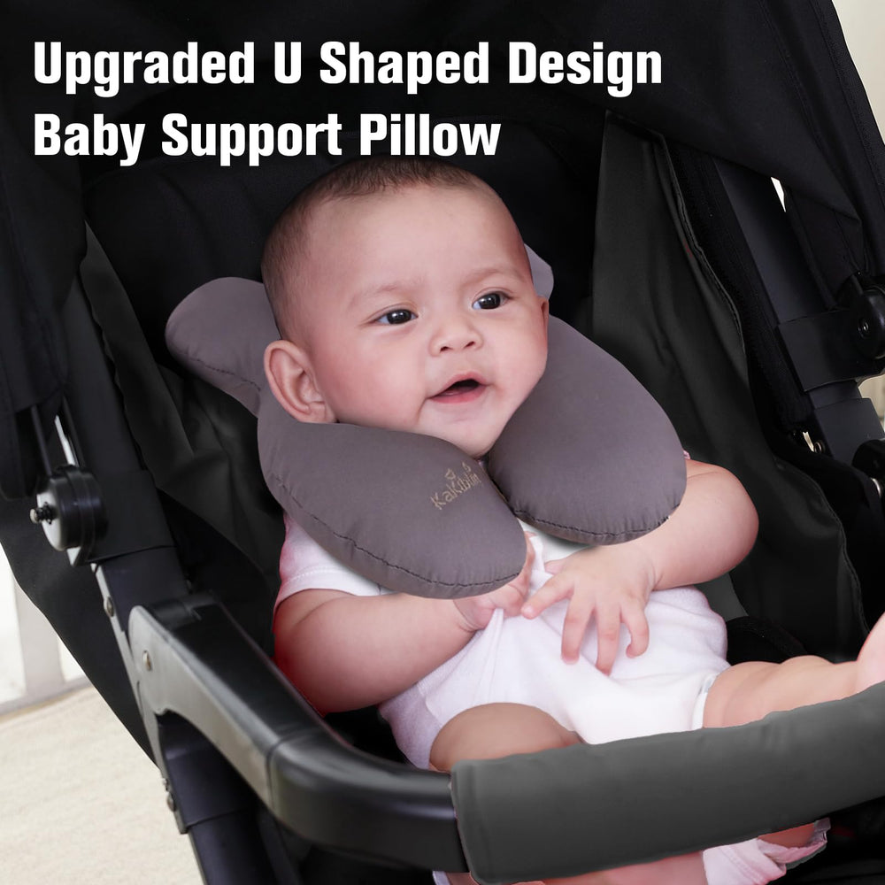 KAKIBLIN Baby Travel Pillow unique shape provides stable head and neck support.
