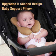KAKIBLIN baby travel pillow in car seat offers secure head posture during rides.