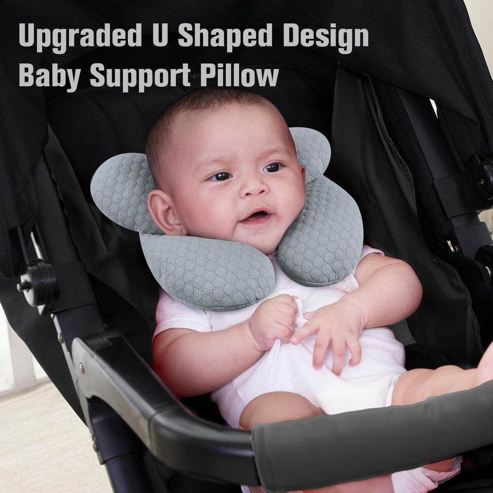 KAKIBLIN travel pillow is lightweight and portable for car, stroller, or swing use.