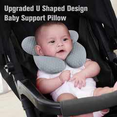 KAKIBLIN travel pillow is lightweight and portable for car, stroller, or swing use.