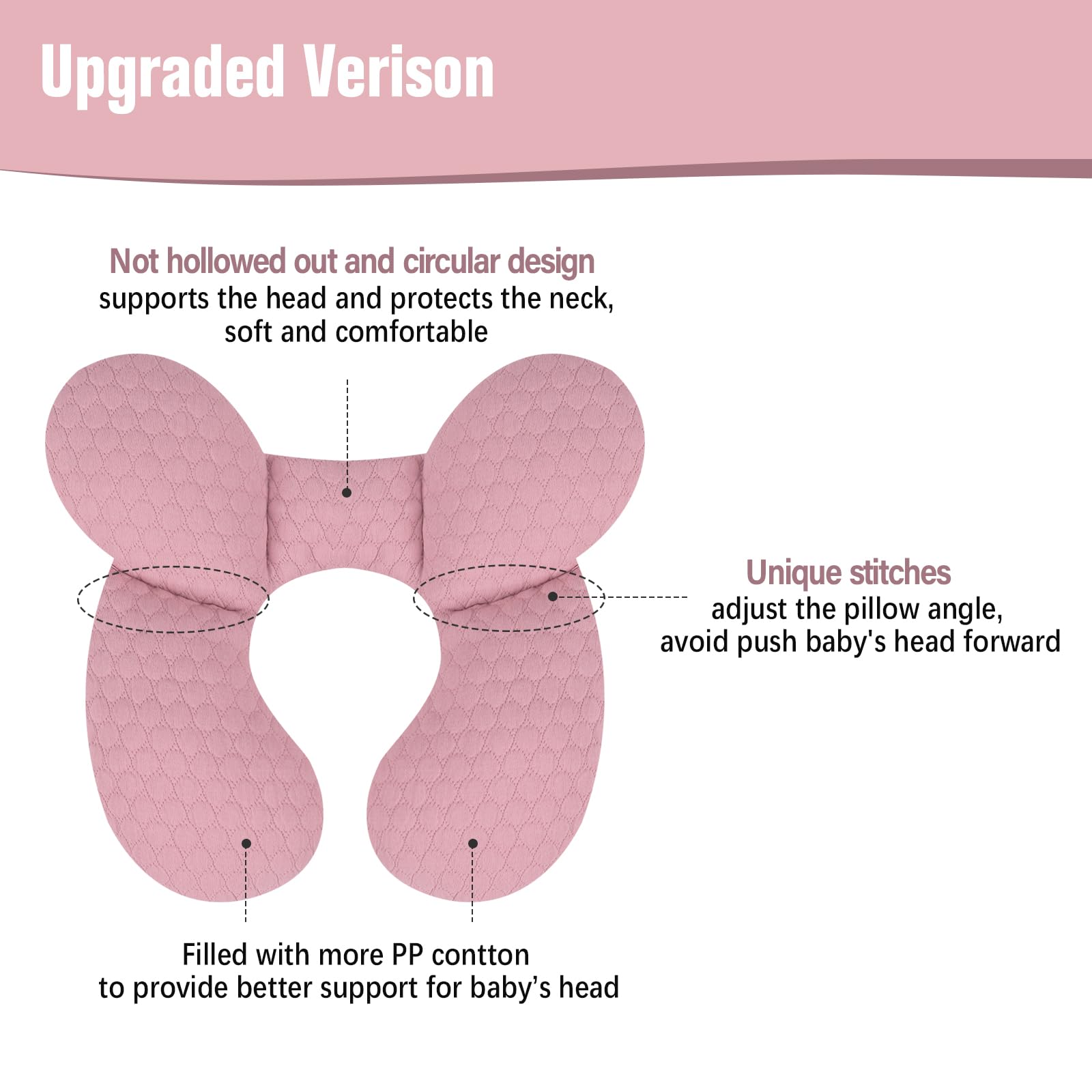 KAKIBLIN machine washable baby pillow supports easy cleaning at 30C