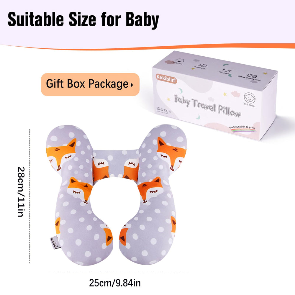 KAKIBLIN lightweight and portable pillow ready for stroller or car seat.