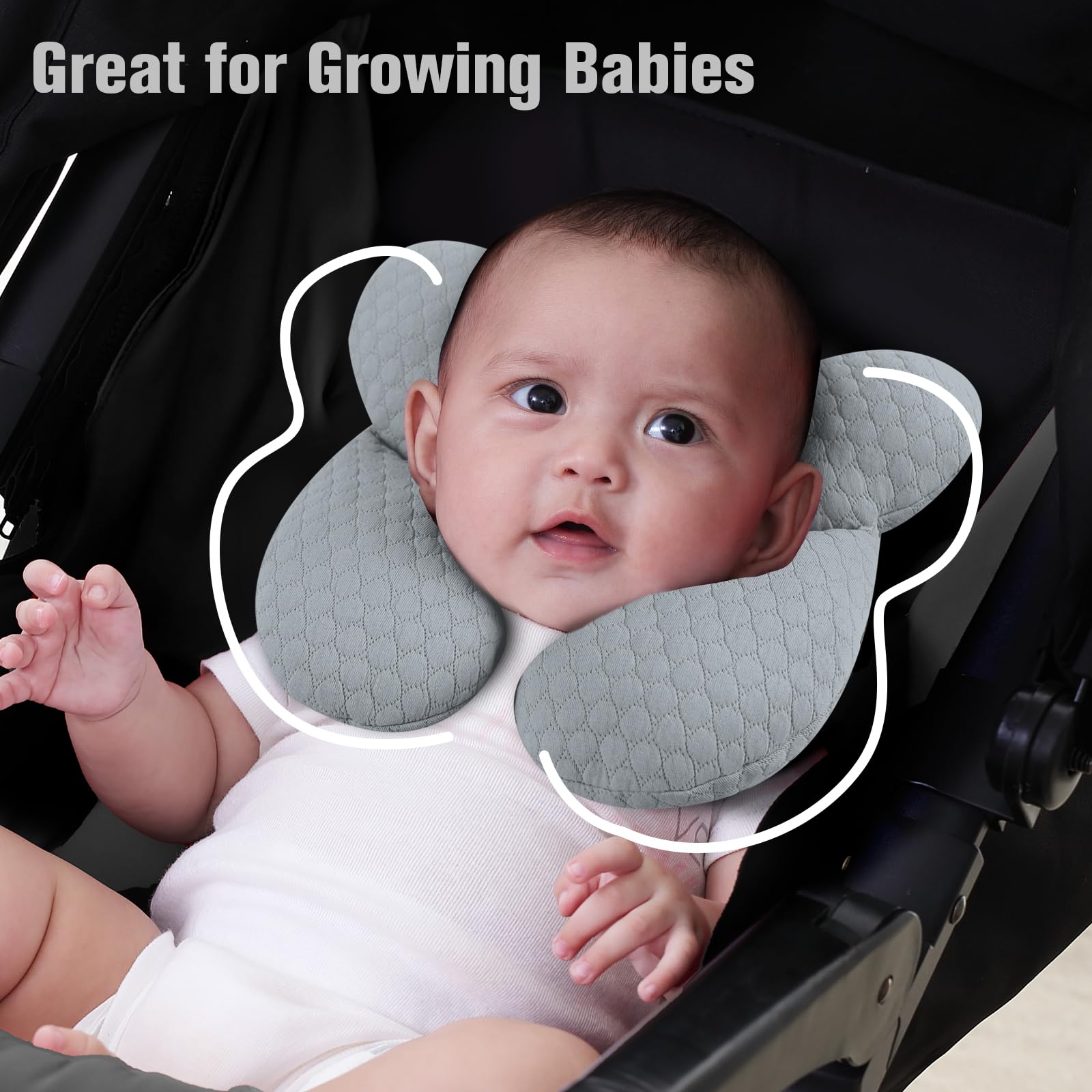 KAKIBLIN pillow uses soft fabric and PP cotton for gentle baby skin comfort.