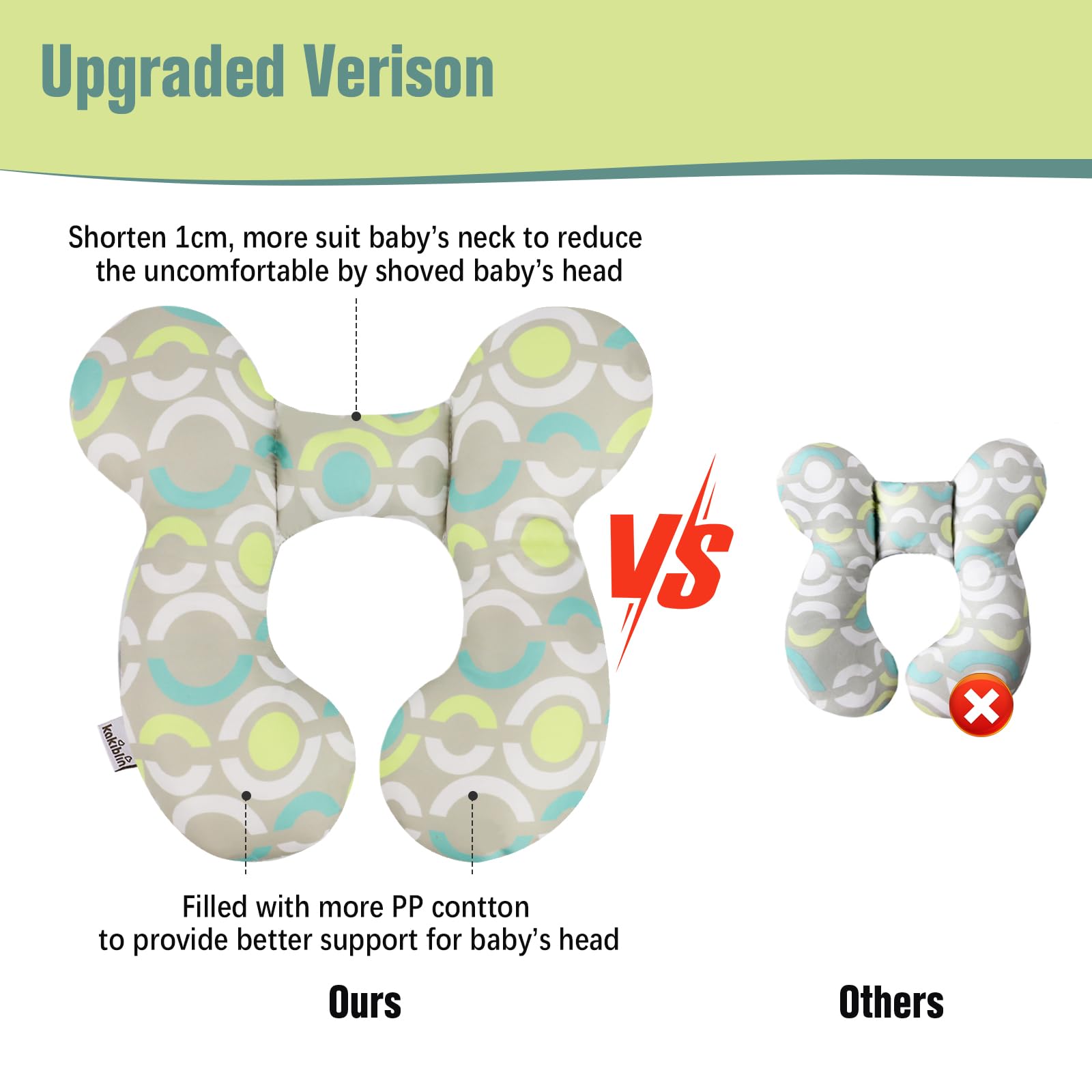 KAKIBLIN pillow featuring soft fabric and gentle touch for baby skin