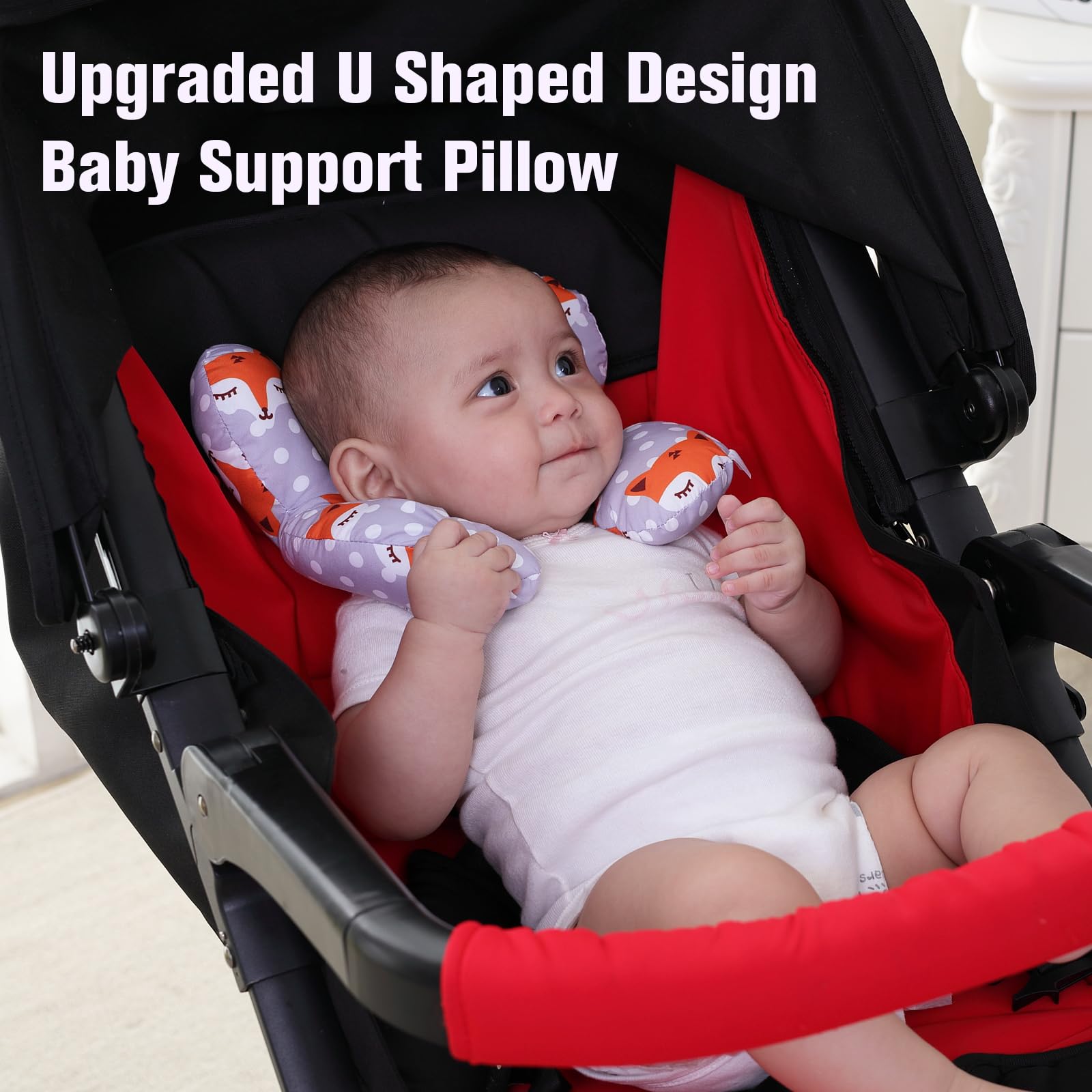 KAKIBLIN U-shaped design close-up emphasizing extra PP cotton for support.