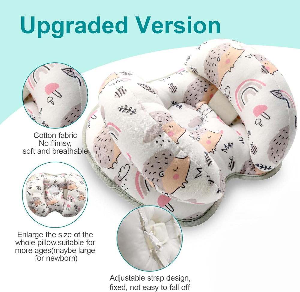 KAKIBLIN banana neck pillow adjustable size fits growing infants for secure neck support