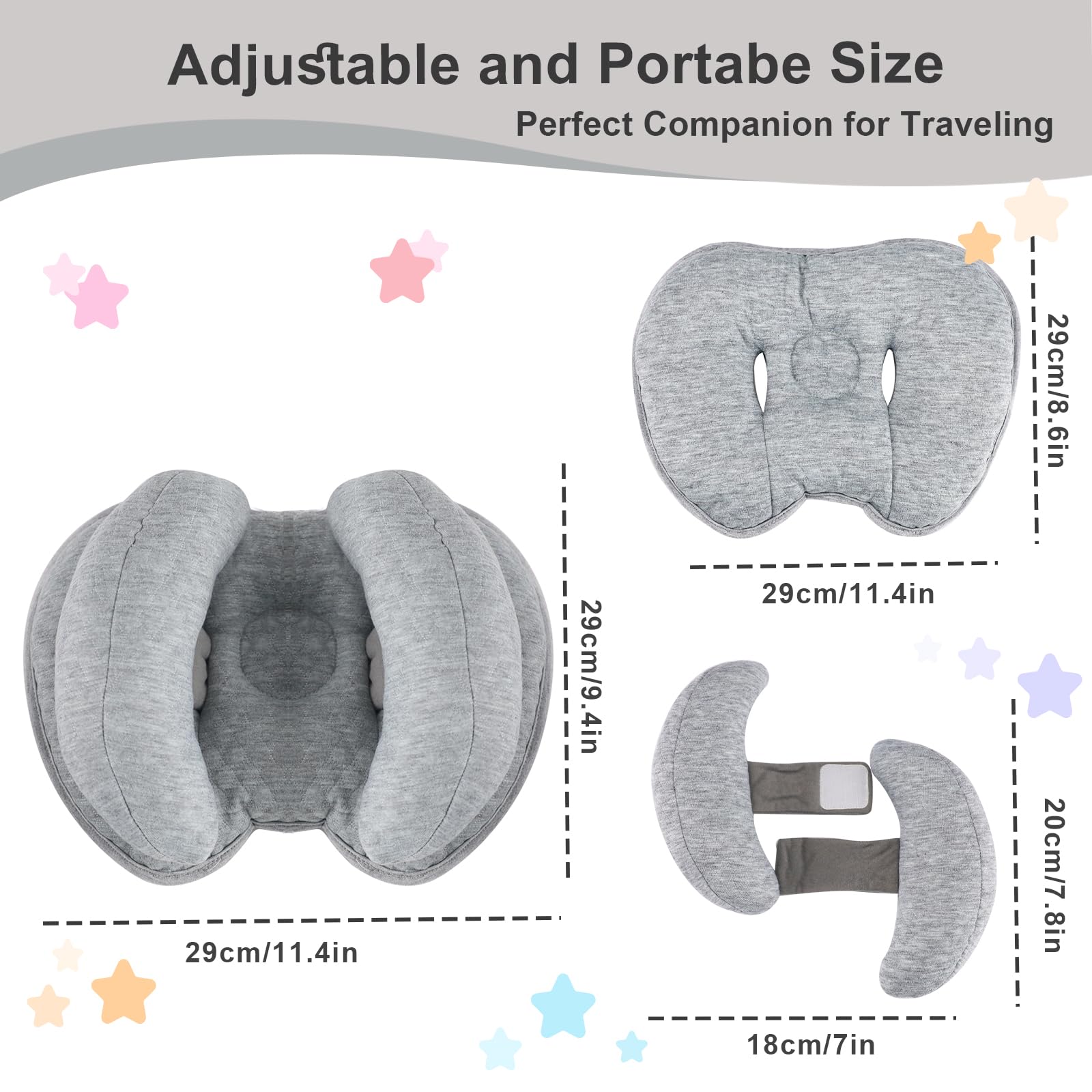 KAKIBLIN removable banana neck pillow close-up emphasizes cushioning