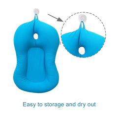 KAKIBLIN bath time comfort blue supports relaxed babies during baths.
