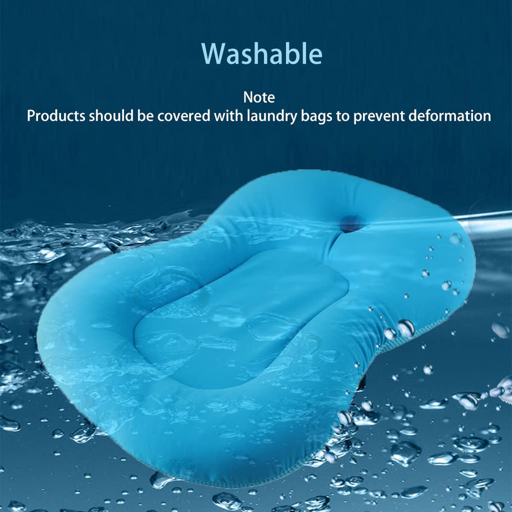 KAKIBLIN birth-to-6-month bath cushion blue supports early bathing routines.