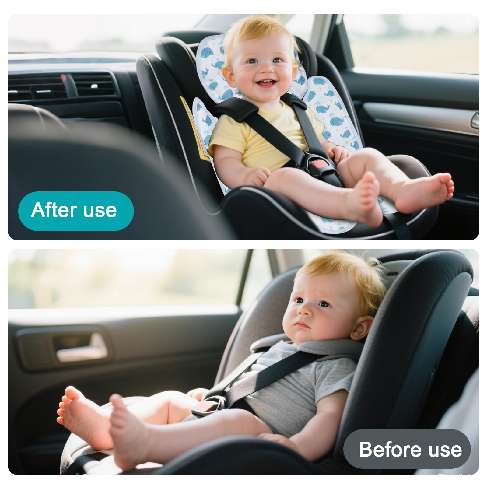 KAKIBLIN car seat cooling pad double-sided blue shows skin-friendly materials for comfort