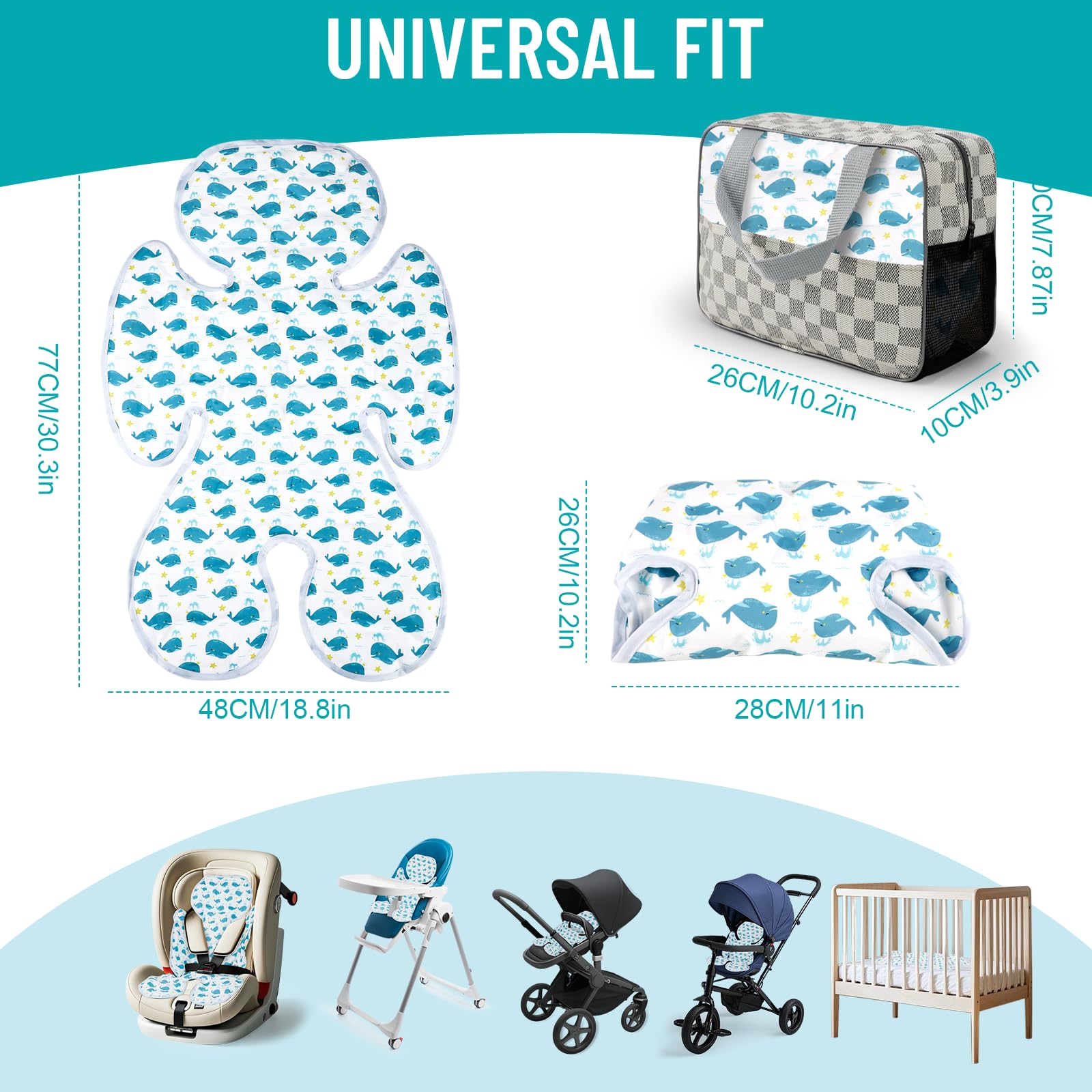 KAKIBLIN car seat cooling pad in car seat setup for summer trips