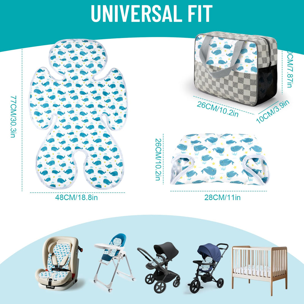KAKIBLIN car seat cooling pad in car seat setup for summer trips