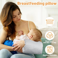KAKIBLIN Feeding Arm Pillow white cloud fabric showcases soft mesh for comfort