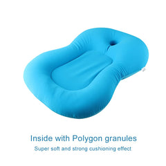 KAKIBLIN infant bath pillow soft-center blue enhances skin-to-skin comfort.