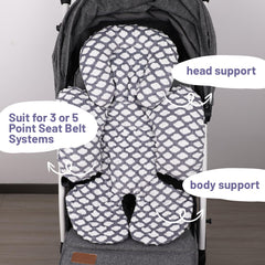 KAKIBLIN infant car seat insert body support keeps tiny frame upright
