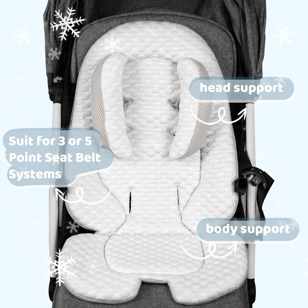 KAKIBLIN headrest close-up highlights supportive neck protection during car rides.