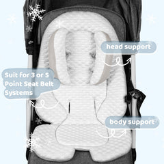KAKIBLIN headrest close-up highlights supportive neck protection during car rides.
