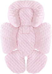 KAKIBLIN infant car seat insert pink velvet side offers gentle comfort for newborns on rides