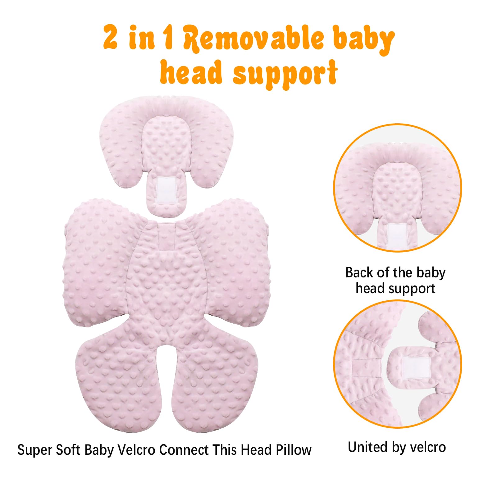 KAKIBLIN removable machine washable head support for easy cleaning