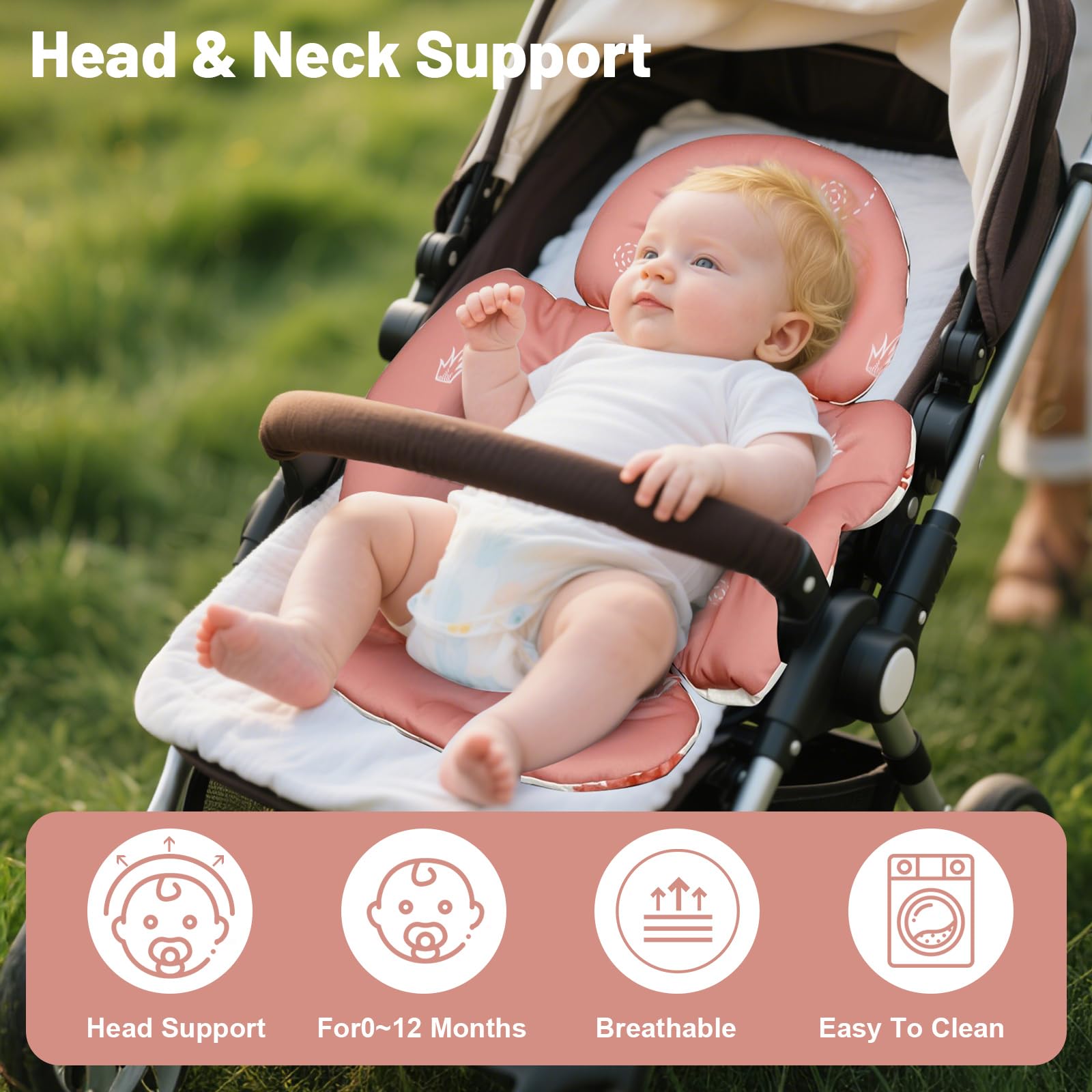 KAKIBLIN breathable mesh back keeps baby cool and comfy