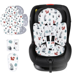 KAKIBLIN infant seat insert provides thick head support for newborns during car rides.