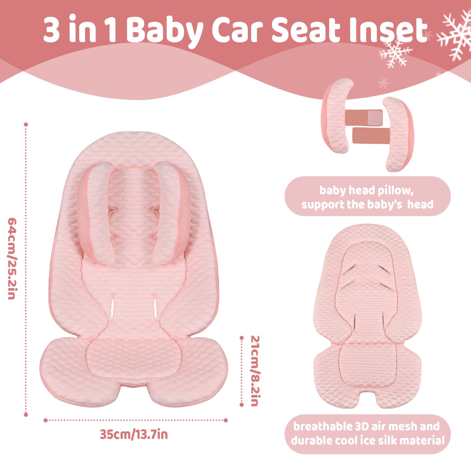 KAKIBLIN lightweight foldable car-seat pad travels easily between car, stroller, and chair.