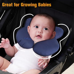 KAKIBLIN neck-support pillow for pram keeps baby's head aligned.